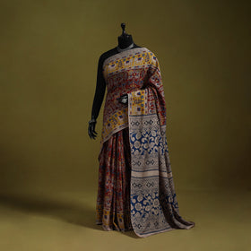 Printed cotton nellore kalamkari saree 39 - handcrafted