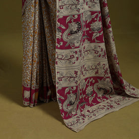 Printed cotton nellore kalamkari saree 41 - handcrafted