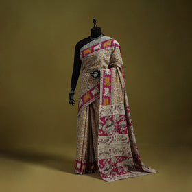 Printed cotton nellore kalamkari saree 41 - handcrafted
