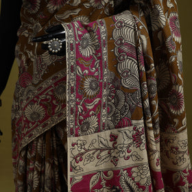 Printed cotton nellore kalamkari saree 42 - handcrafted