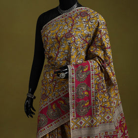 Printed cotton nellore kalamkari saree 43 - handcrafted