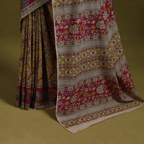 Printed cotton nellore kalamkari saree 43 - handcrafted