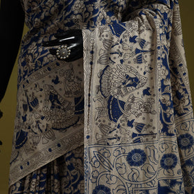 Printed cotton nellore kalamkari saree 44 - handcrafted