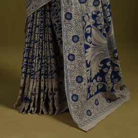 Printed cotton nellore kalamkari saree 44 - handcrafted