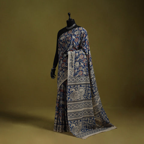 Printed cotton nellore kalamkari saree 46 - handcrafted