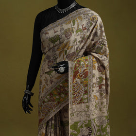 Printed cotton nellore kalamkari saree 48 - handcrafted