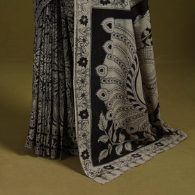 Printed cotton nellore kalamkari saree 49 - handcrafted