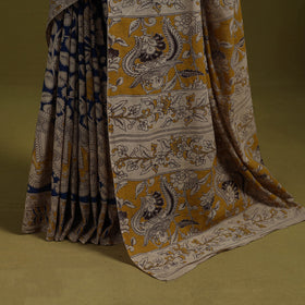 Printed cotton nellore kalamkari saree 50 - handcrafted