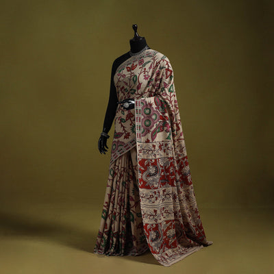 Printed cotton nellore kalamkari saree 51 - handcrafted