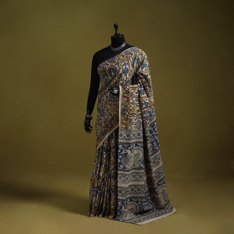 Printed cotton nellore kalamkari saree 52 - handcrafted