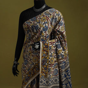 Printed cotton nellore kalamkari saree 52 - handcrafted