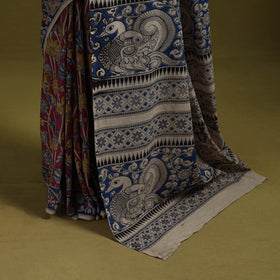Printed cotton nellore kalamkari saree 53 - handcrafted
