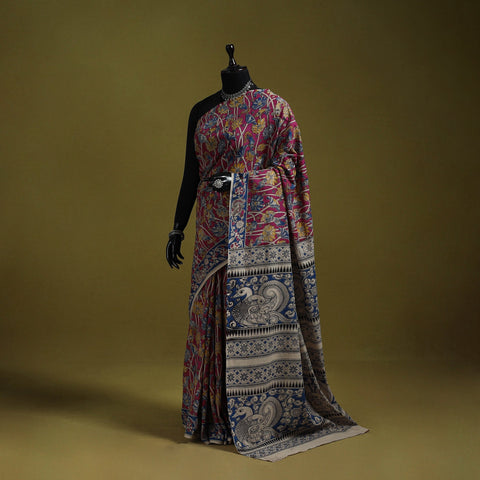 Printed cotton nellore kalamkari saree 53 - handcrafted