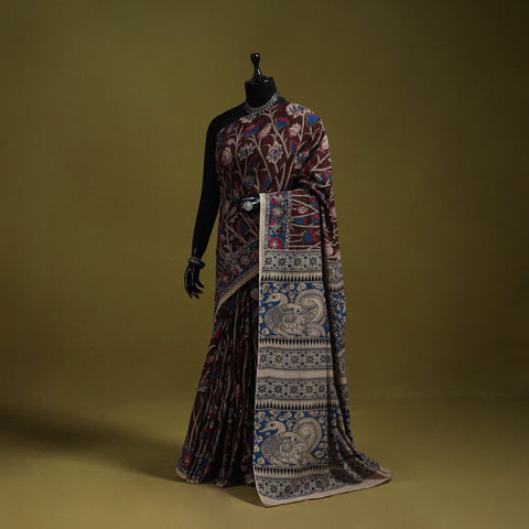 Printed cotton nellore kalamkari saree 54 - handcrafted