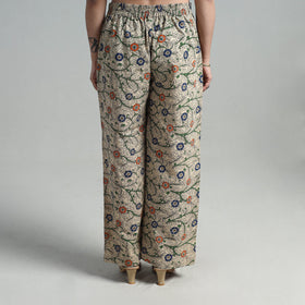 Buy Block Printed Cotton Pedana Kalamkari Palazzo