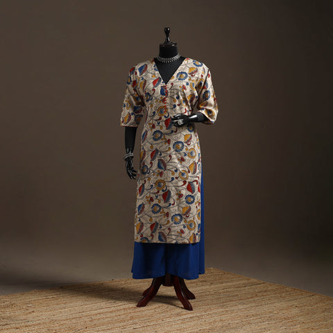 Printed cotton straight kalamkari kurta for women 19