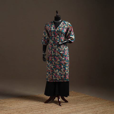 Printed cotton straight kalamkari kurta for women 20