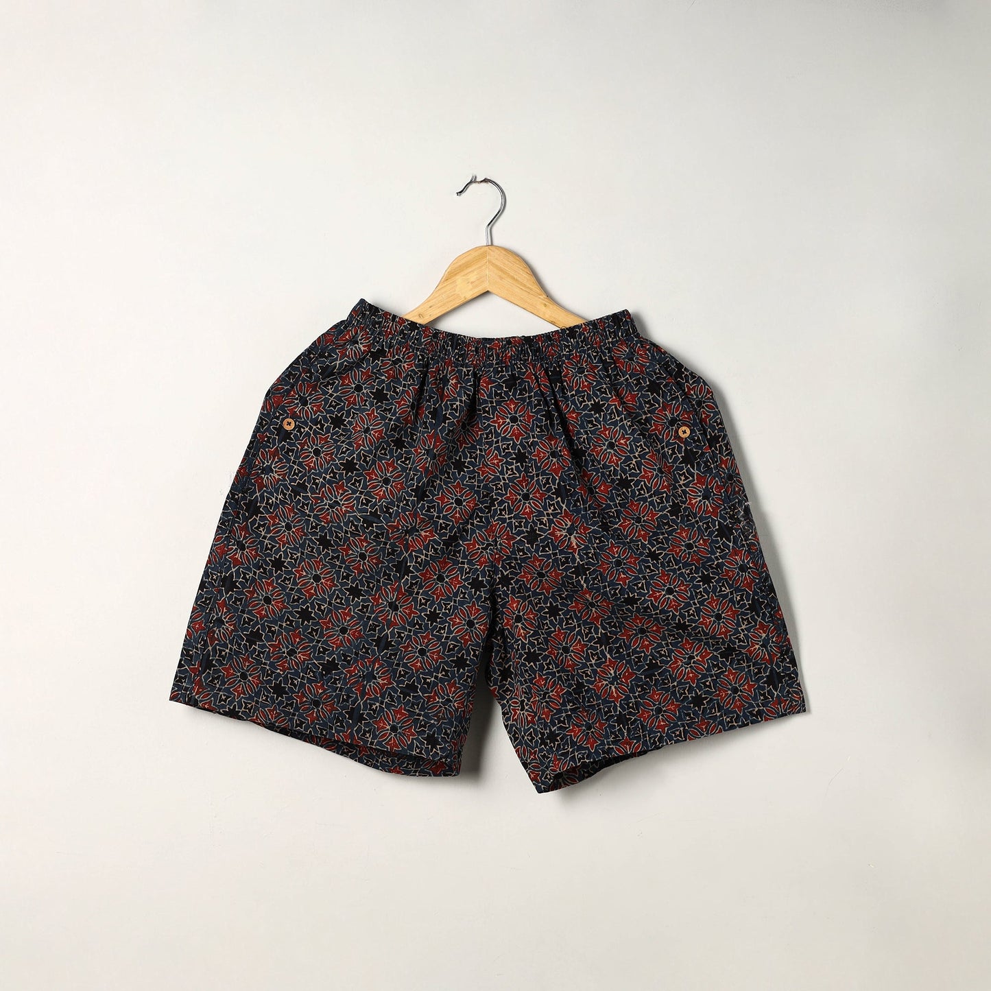 Buy Ajrakh Block Printed Cotton Unisex Boxer/Shorts Online at iTokri.com