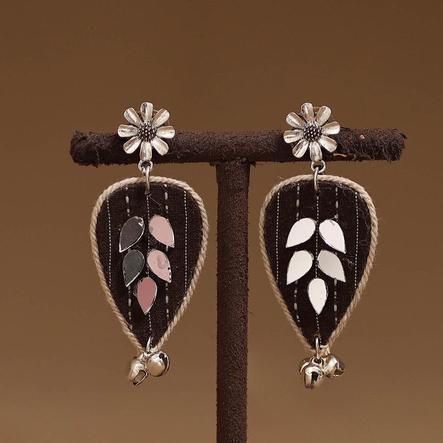 Prisha mirror & ghungroo work gs fabart handmade earrings