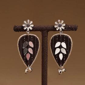 Prisha mirror & ghungroo work gs fabart handmade earrings