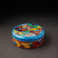 Bengal Patua Handpainted Stainless Steel  Multicolor Masala Box