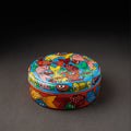 Bengal Patua Handpainted Stainless Steel Multicolor Masala Box