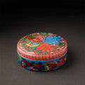 Bengal Patua Handpainted Stainless Steel Multicolor Masala Box