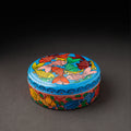 Bengal Patua Handpainted Stainless Steel Multicolor Masala Box
