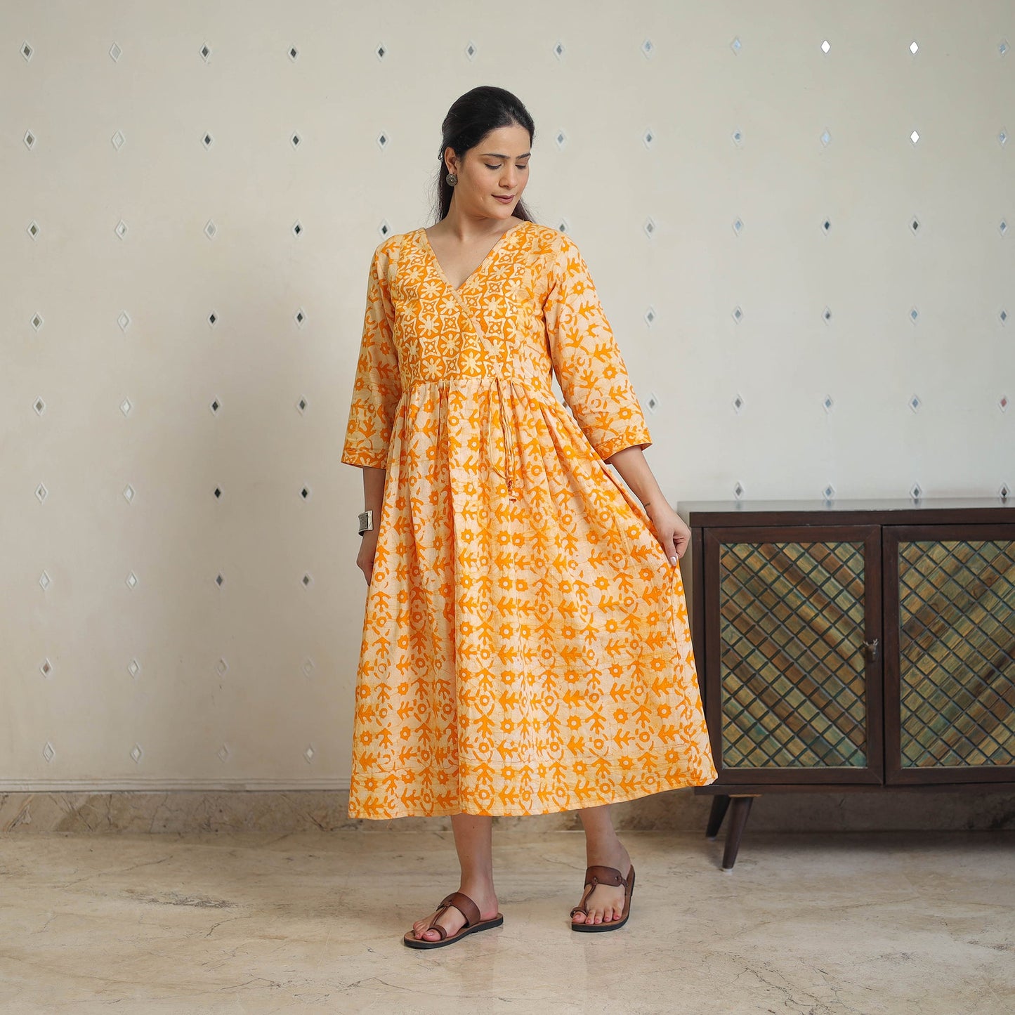 Buy Angrakha Batik Dress for Women Online in India