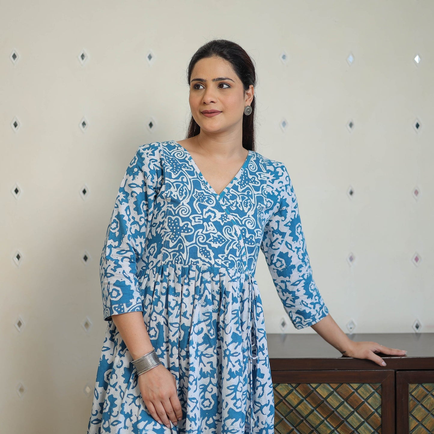 Buy Angrakha Batik Dress for Women Online in India
