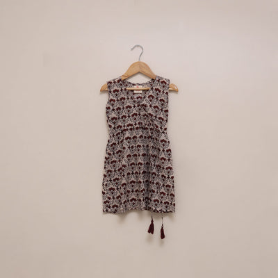 Pure cotton baby girls bagh angrakha dress (1-2 years) 04