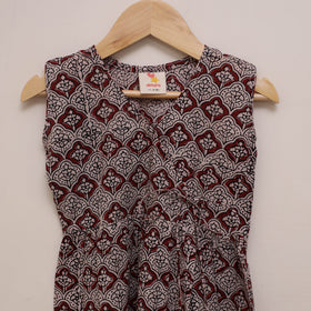 Pure cotton baby girls bagh angrakha dress (1-2 years) 07