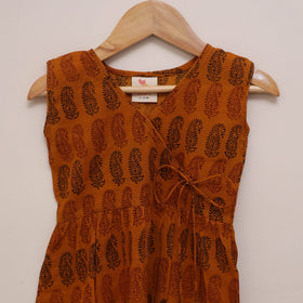 Pure cotton baby girls bagh angrakha dress (1-2 years) 10