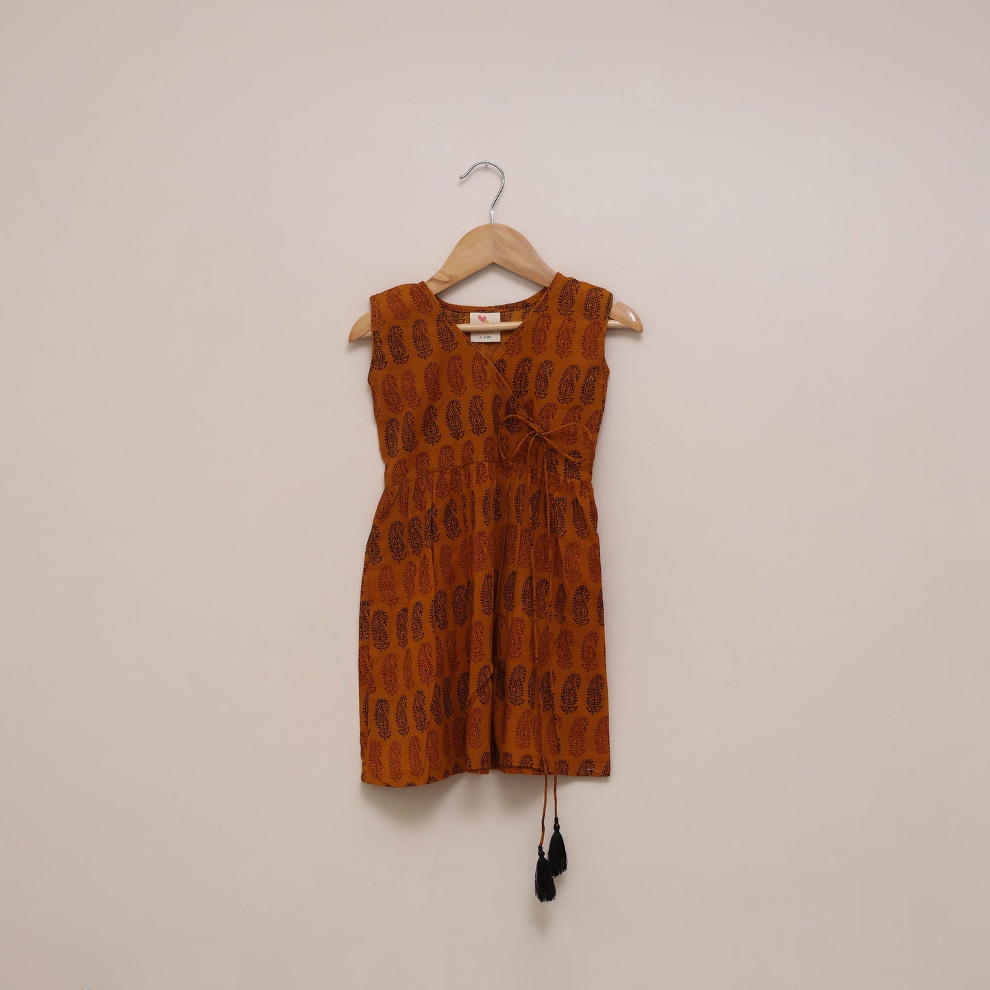 Pure cotton baby girls bagh angrakha dress (1-2 years) 10