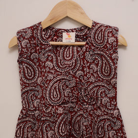 Pure cotton baby girls bagh angrakha dress (1-2 years) 11