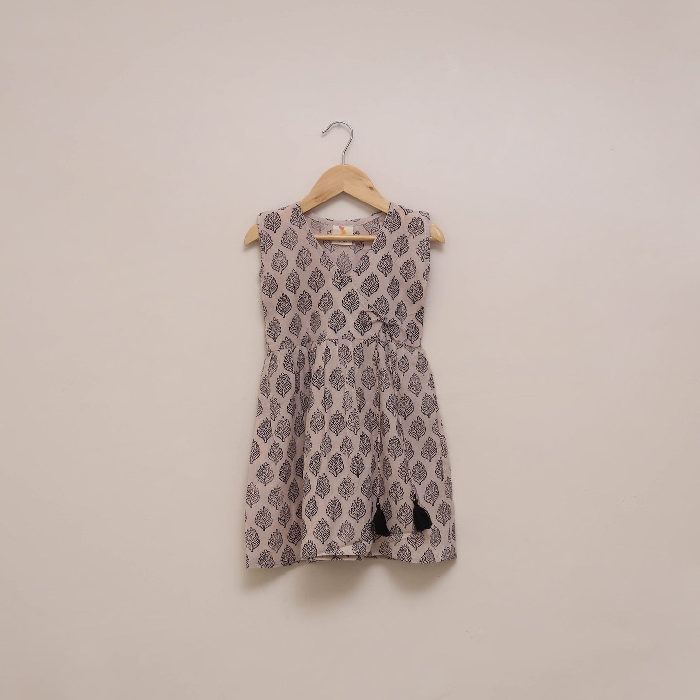 Pure cotton baby girls bagh angrakha dress (1-2 years) 14