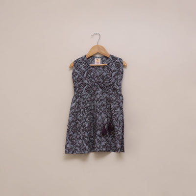 Pure cotton baby girls sanganeri angrakha dress (1-2 years)