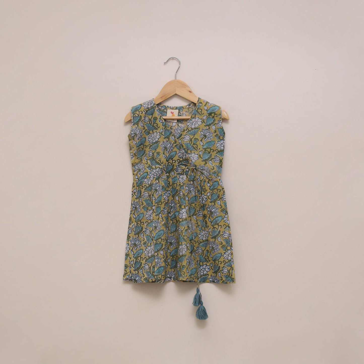 Pure cotton baby girls sanganeri angrakha dress (1-2 years)