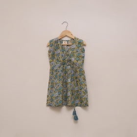 Pure cotton baby girls sanganeri angrakha dress (1-2 years)