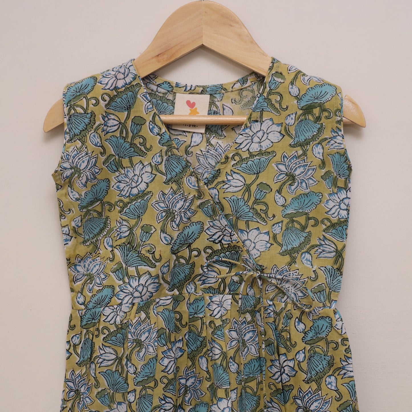 Pure cotton baby girls sanganeri angrakha dress (1-2 years)