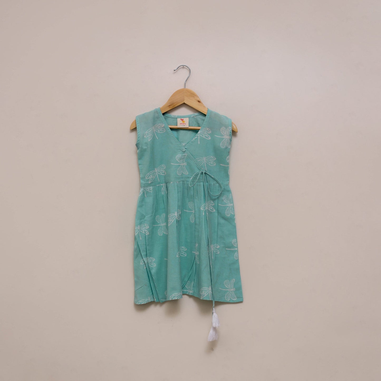 Pure cotton baby girls sanganeri angrakha dress (1-2 years)