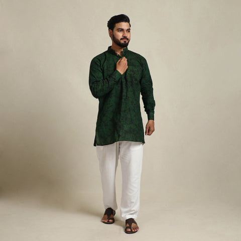  Buy Batik Print Cotton Kurta For Men Online in India