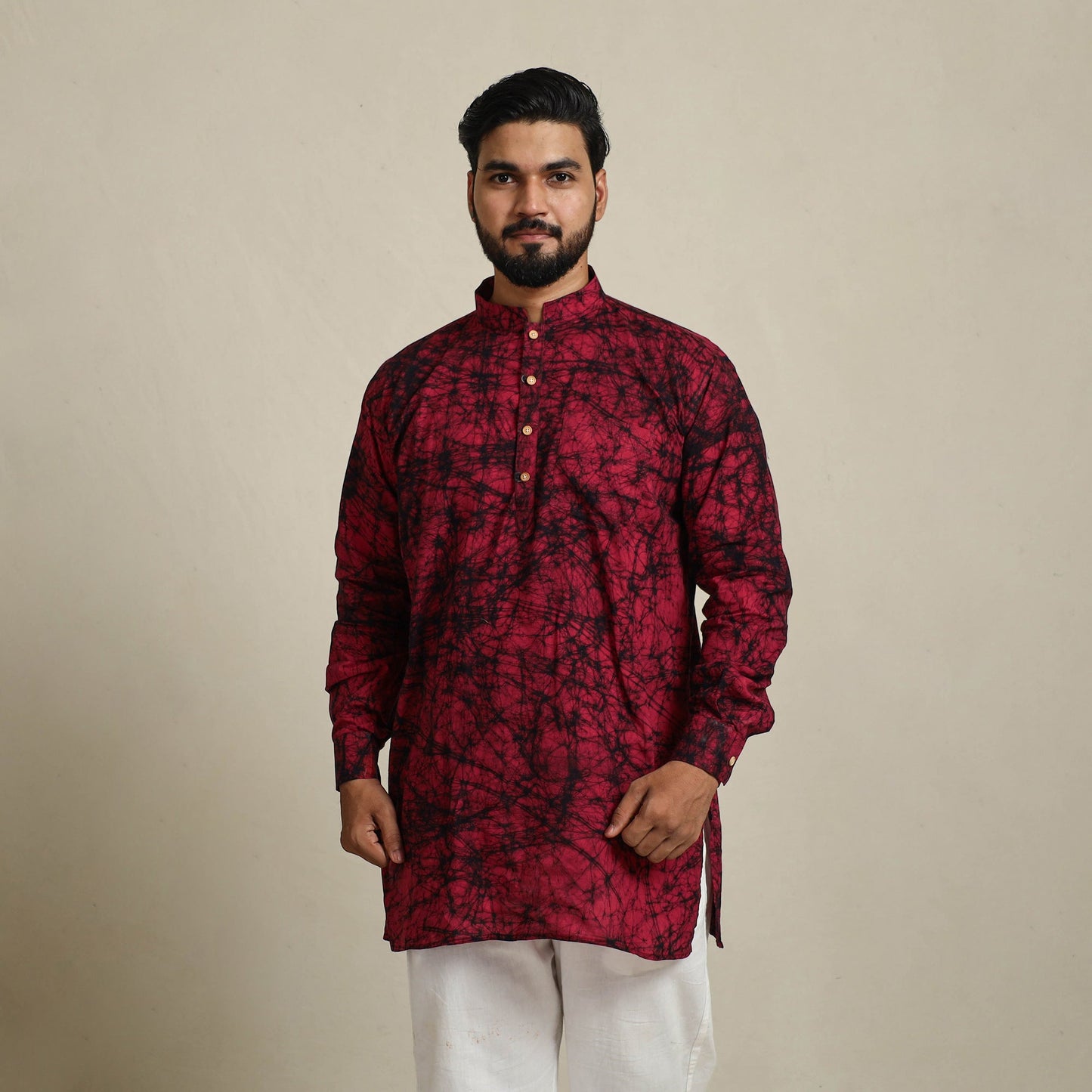  Buy Batik Print Cotton Kurta For Men Online in India