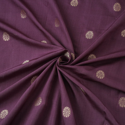 Pure handwoven silk cotton brocade banarasi fabric 02