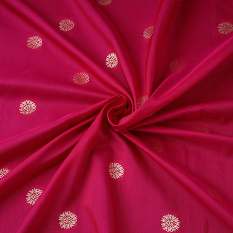 Pure handwoven silk cotton brocade banarasi fabric 03