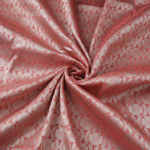 Pure handwoven silk cotton brocade banarasi fabric 06