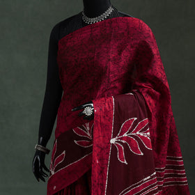 Pure mul cotton hand block batik print saree 03