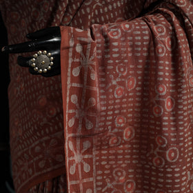Pure mul cotton hand block batik print saree 11