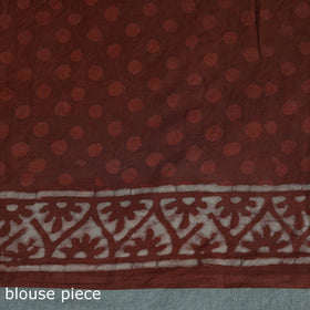 Pure mul cotton hand block batik print saree 13