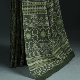 Pure mul cotton hand block batik print saree 14